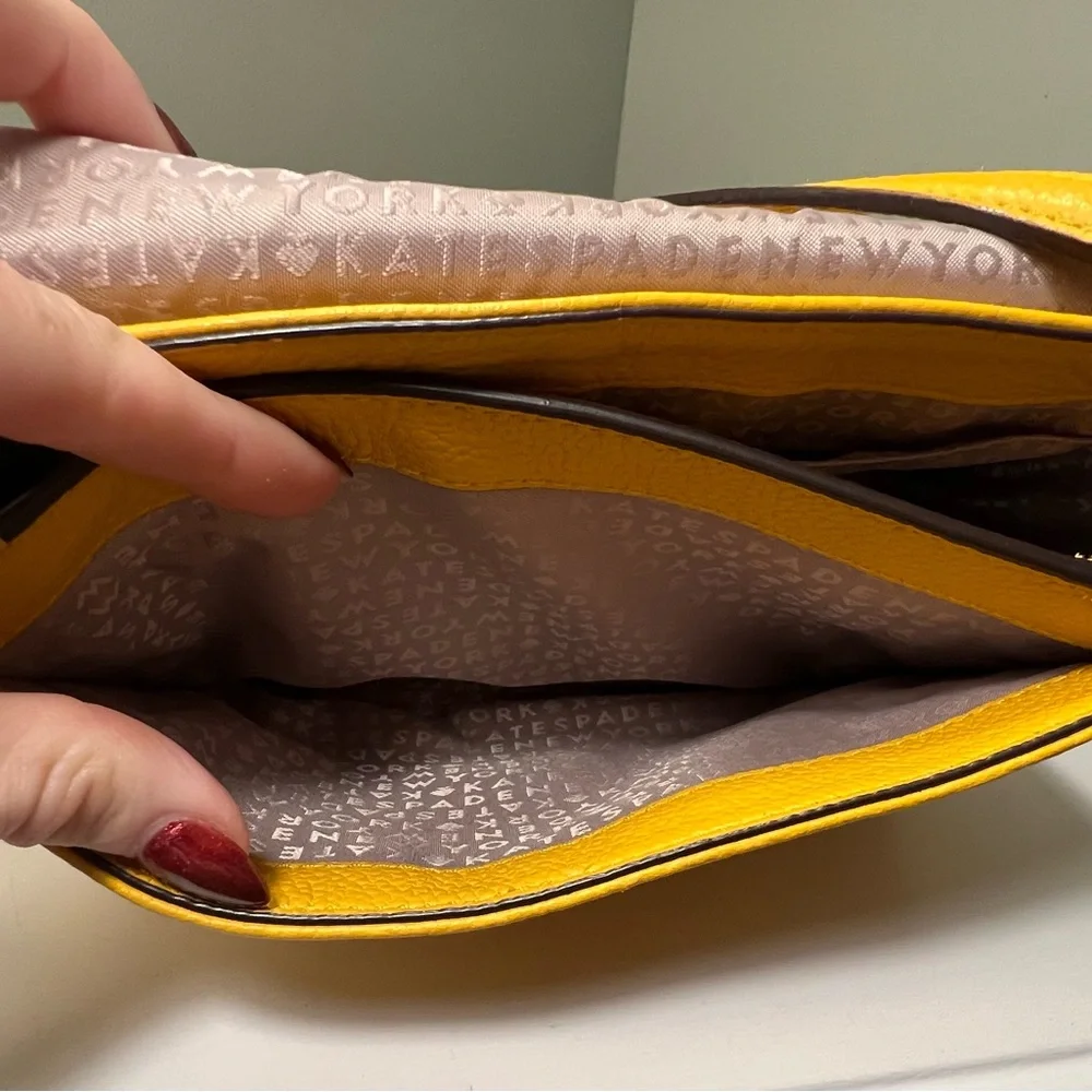 Kate Spade Mustard Yellow Leather Crossbody Bag